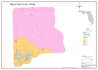 2013 Sinkhole Map of Clay County, FL