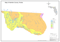 2013 Sinkhole Map of Hamilton County, FL