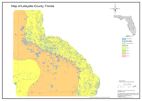 2013 Sinkhole Map of Lafayette County, FL