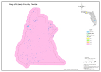 2013 Sinkhole Map of Liberty County, FL