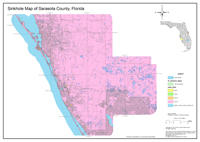 2013 Sinkhole Map of Sarasota County, FL