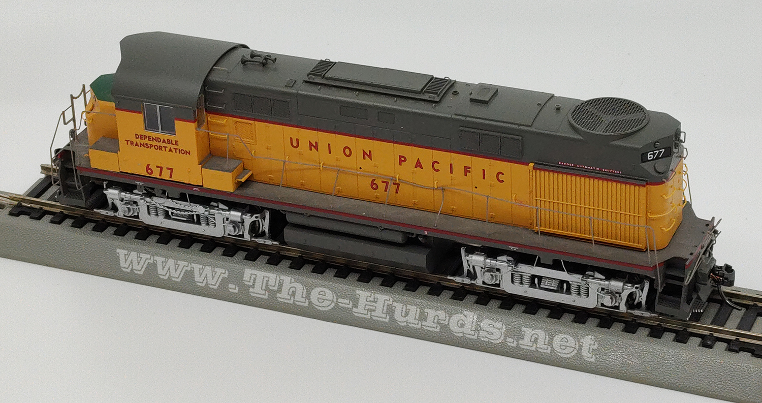 2nd view of the Life-Like DCC with Sound Union Pacific #677 Alco RS27 in my HO-scale Collection