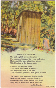 Mountain Scenery Outhouse Poem