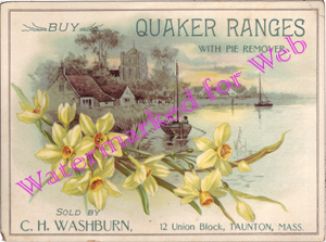 Quaker Ranges Advertising Card