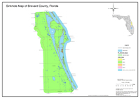 2013 Sinkhole Map of Brevard County, FL
