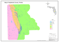 2013 Sinkhole Map of Highlands County, FL