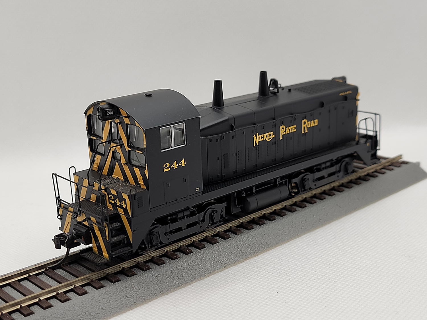 3rd view of the Life-Like Nickel Plate Road SW9 Diesel Locomotive #244 in my HO-scale Collection