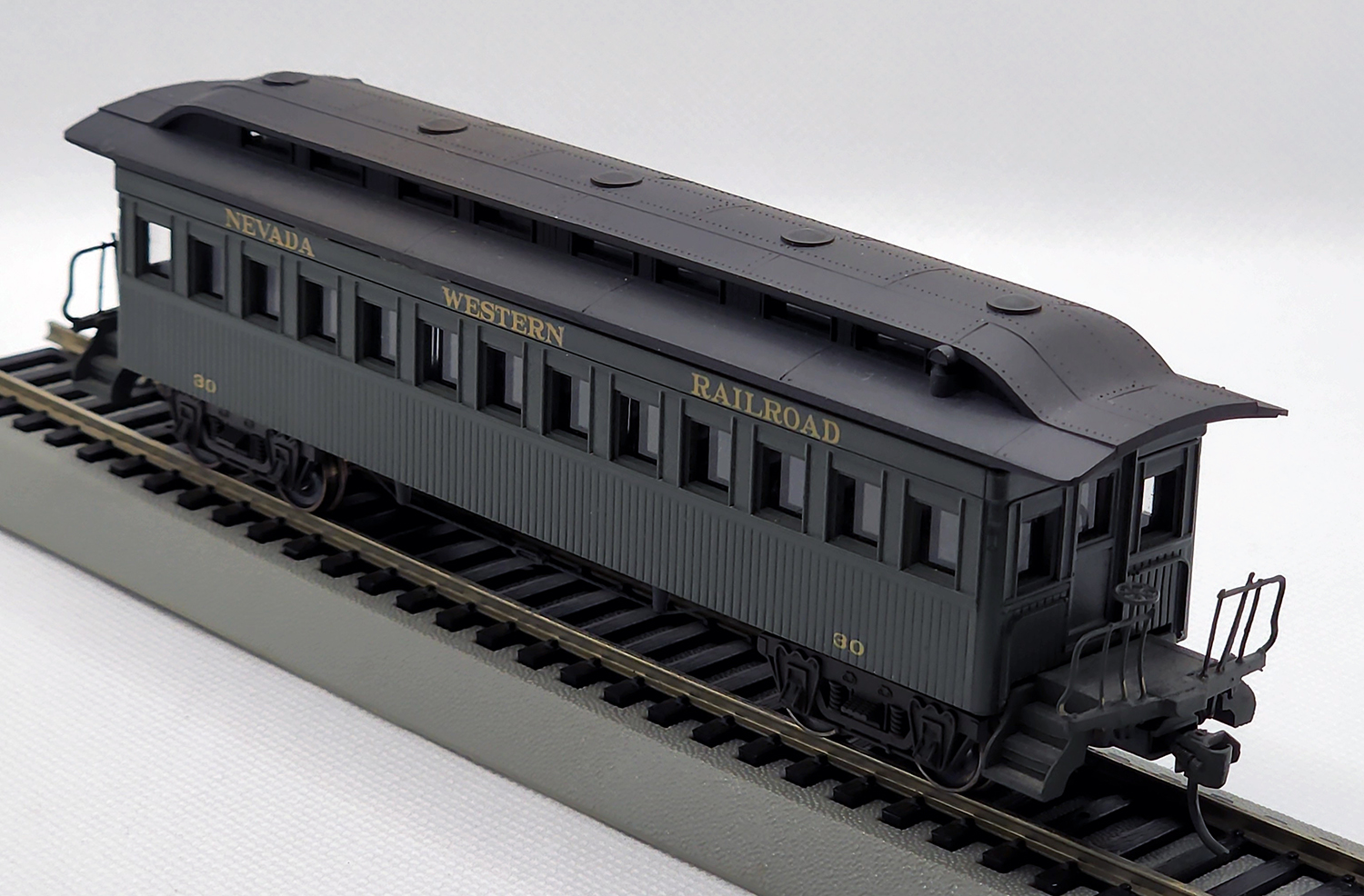 6th view of the Unbranded Nevada Western Railroad Passenger Coach #30 in my HO-scale Collection