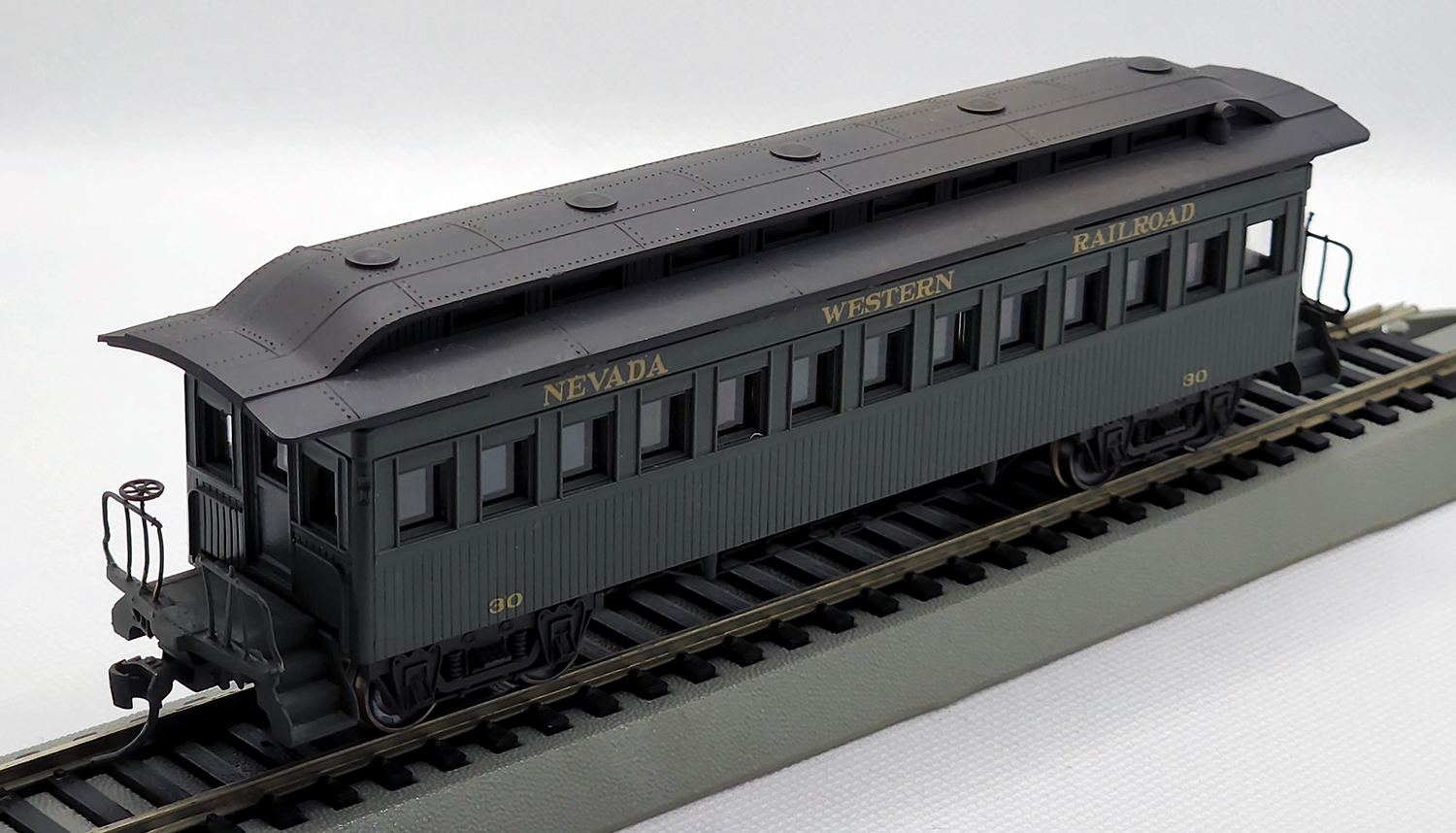 7th view of the Unbranded Nevada Western Railroad Passenger Coach #30 in my HO-scale Collection