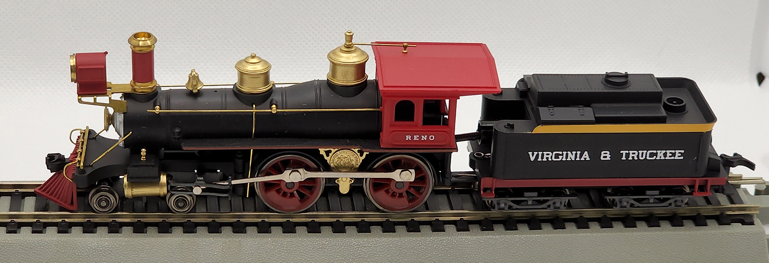 4th view of the Rivarossi Virginia & Truckee Steam Locomotive #5418 4-4-0 Reno in my HO-scale Collection