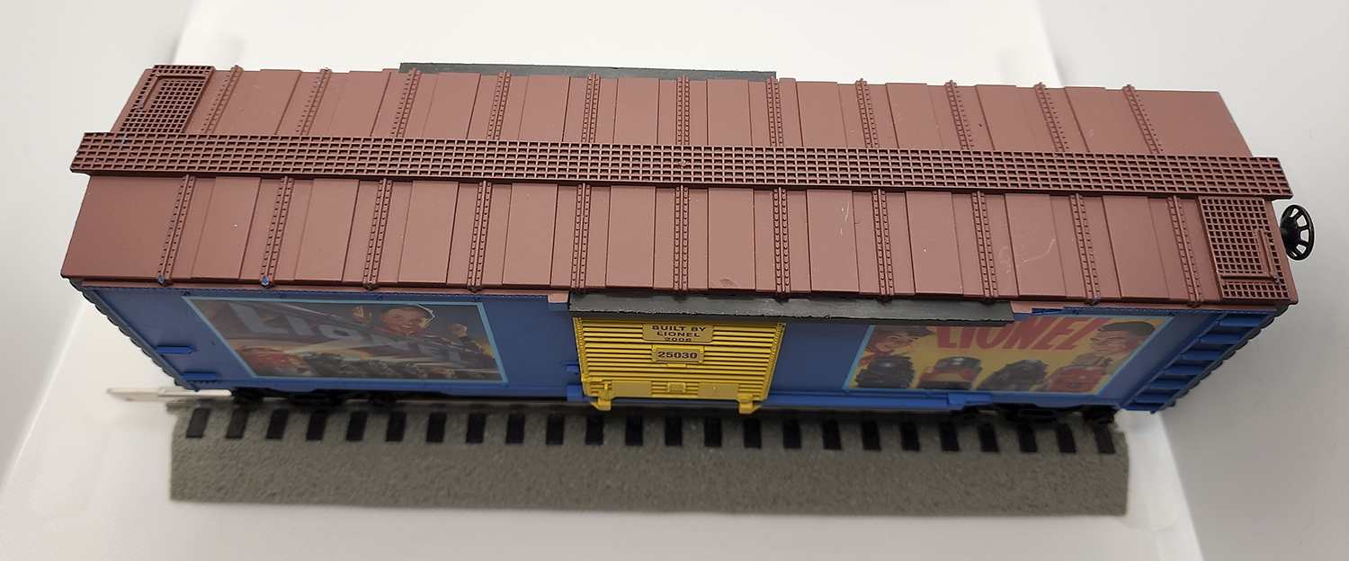 7th view of the Lionel 2006 Billboard Car #25030 in my O-scale Collection