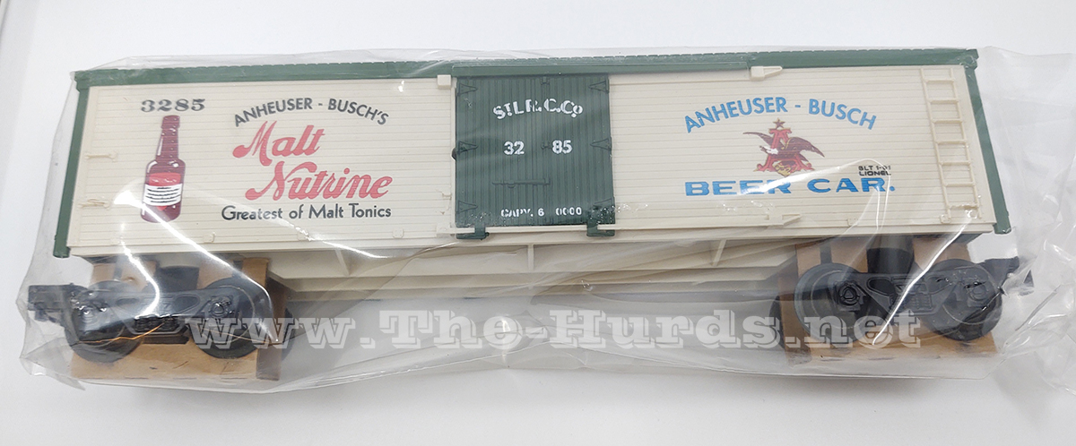 4th view of the Lionel Anheuser-Busch Malt Nutrine Reefer in my O-scale Collection
