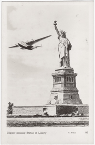Clipper passing Statue of Liberty, New York, N.Y.