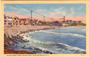 View along Shore, Great Boars Head, Hampton Beach, NH - 1933