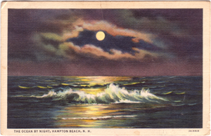 Night Beach Scene, Hampton Beach, NH - 1932