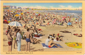Beach Scene, Hampton Beach, NH - 1940